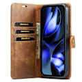 Pikkukuva 3 / 11: DG MING Google Pixel 9a 2-in-1 Magneetti Lompakkokotelo - Ruskea Brown