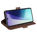 Pikkukuva 3 / 6: SKALO Xiaomi Redmi 14C Premium Wallet Lompakkokotelo - Ruskea Brown