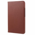 Pikkukuva 4 / 11: SKALO Samsung Tab A9 360 Litchi Suojakotelo - Ruskea Brown