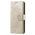 Miniatyrbild 6 av 6: SKALO Xiaomi Redmi 13C 4G Mandala Plånboksfodral - Guld Guld