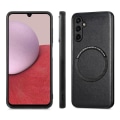 Pikkukuva 2 / 8: SKALO Samsung A14 4G/5G PU Nahka Hybrid Magnetic Ring Suojakuori - Musta Black