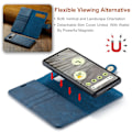 Pikkukuva 7 / 11: DG MING Google Pixel 7a 2-in-1 magneetti lompakkokotelo - Sininen Blue