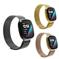 Miniatyrbild 1 av 4: SKALO Milanese Loop till Fitbit Versa 3 - Fler färger Svart