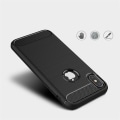 Pikkukuva 5 / 7: SKALO iPhone XS Max Armor Carbon Iskunkestävä TPU suojakuori - Valitse väri Black