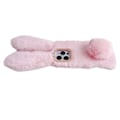 Miniatyrbild 4 av 7: SKALO iPhone 16 Pro 3D Soft Furry Bunny Ears Skal - Grå grå
