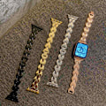 Miniatyrbillede 4 af 5: SKALO Metalarmbånd "Braided" Apple Watch SE 40mm - Vælg farve Gold