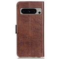 Pikkukuva 7 / 7: SKALO Google Pixel 8 Pro Premium Wallet Lompakkokotelo - Ruskea Brown