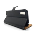 Miniatyrbillede 5 af 5: SKALO Xiaomi Redmi 9A Flip Cover m. Pung i Ægte Læder - Vælg farve Black