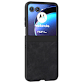Miniatyrbillede 1 af 6: SKALO Motorola Razr 50 5G ABEEL PU læder Fold Cover - Sort Black