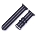 Miniatyrbillede 2 af 5: SKALO Nato-armbånd Nylon Apple Watch Series 1-3 42mm - Vælg farve Black-Grey