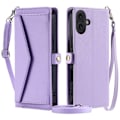 Pikkukuva 1 / 11: SKALO iPhone 16 Plus Evelope Clutch 5-Lokeroa - Violetti Purple