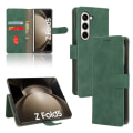 Pikkukuva 8 / 8: SKALO Samsung Z Fold5 Lompakkokotelo PU-nahkaa - Vihreä Green