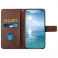 Pikkukuva 2 / 8: SKALO Xiaomi Redmi Note 12 4G Kohokuvioitu PU Nahka Lompakkokotelo - Ruskea Brown
