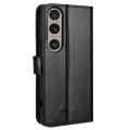 Pikkukuva 6 / 6: SKALO Sony Xperia 1 VI Crazy Horse lompakko PU nahka - Musta Black