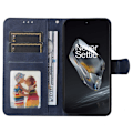 Pikkukuva 3 / 9: SKALO OnePlus 12R 5G PU-nahkainen Lompakkokotelo - Valitse väri Blue