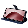 Miniatyrbild 4 av 9: SKALO iPhone 16 Pro PU-Läder Plånboksfodral - Fler färger Blå