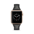 Miniatyrbild 3 av 3: SKALO Smalt Läderarmband Apple Watch Series 1-3 38mm - Fler färger Svart