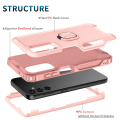 Pikkukuva 5 / 8: SKALO Samsung A54 5G Armor Hybridi metallirengas kuori - Pinkki Pink
