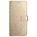 Pikkukuva 7 / 9: SKALO Xiaomi Redmi Note 13 Pro+ Mandala lompakkokotelo - Kulta Gold