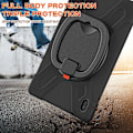 Pikkukuva 7 / 11: SKALO Samsung Tab S7 FE Extra Shockproof Armor 360 Kahva/Tripod Suojakuori - Musta Black