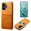 Pikkukuva 1 / 4: SKALO OnePlus Nord 3 5G / Ace 2V PU-nahkainen Korttikotelo - Vaaleanruskea Light brown