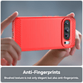 Pikkukuva 6 / 9: SKALO Google Pixel 9/9 Pro Armor Carbon Iskunkestävä TPU suojakuori - Valitse väri Red
