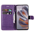 Miniatyrbild 3 av 8: SKALO Motorola Edge 50 Neo 5G PU-Läder Plånboksfodral - Fler färger Lila