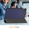 Miniatyrbild 5 av 9: SKALO Lenovo Tab 10.1" Trifold Fodral - Mörkblå Mörkblå