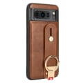 Miniatyrbillede 3 af 8: SKALO Google Pixel 8 Pro PU-læderskal med håndrem - Brun Brown