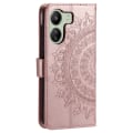 Miniatyrbillede 5 af 6: SKALO Xiaomi Redmi 13C 4G Mandala Flip Cover - Rosa guld Pink gold