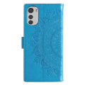 Pikkukuva 5 / 5: SKALO Motorola Moto E32/E32s Mandala lompakkokotelo - Sininen Blue