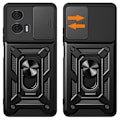 Miniatyrbild 2 av 7: SKALO Motorola Edge 50 Fusion Armor Hybrid Metallring Kameraslider - Svart Svart
