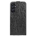Miniatyrbillede 8 af 9: SKALO Samsung A26 5G Vertical Flip PU-Læder Flip Cover - Sort Black
