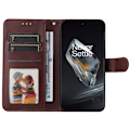 Miniatyrbillede 3 af 9: SKALO OnePlus 12R 5G PU-læder Pungetui - Vælg farve Brown