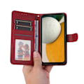 Miniatyrbillede 5 af 9: SKALO Samsung A15 5G PU-læder Pungetui - Vælg farve Red