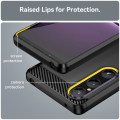 Pikkukuva 6 / 8: SKALO Sony Xperia 1 V Armor Carbon Iskunkestävä TPU suojakuori - Valitse väri Black