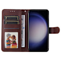 Miniatyrbillede 3 af 9: SKALO Samsung S23 FE PU-læder Pungetui - Vælg farve Brown