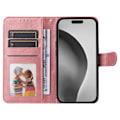 Miniatyrbild 3 av 9: SKALO iPhone 16 Pro Max PU-Läder Plånboksfodral - Fler färger Rosa