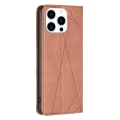 Miniatyrbillede 7 af 7: iPhone 15 Pro BINFEN COLOR Præget Flip Cover - Brun Brown