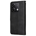 Miniatyrbillede 9 af 9: SKALO Xiaomi Redmi Note 13 5G PU-læder Pungetui - Vælg farve Black
