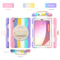 Miniatyrbillede 8 af 8: SKALO Lenovo Tab M8 Gen 4 Extra Shockproof Armor Shockproof Cover - Rainbow Multicolor