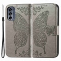 Miniatyrbillede 1 af 8: SKALO Motorola Moto G62 5G Mandala Butterfly Flip Cover - Grå Grey