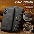 Pikkukuva 9 / 11: DG MING Samsung S24 FE 2-in-1 magneetti lompakkokotelo - Harmaa Grey