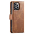 Pikkukuva 11 / 11: DG MING iPhone 15 Pro 2-in-1 magneetti lompakkokotelo - Ruskea Brown