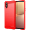 Pikkukuva 2 / 9: SKALO Sony Xperia 10 VI Armor Carbon Iskunkestävä TPU suojakuori - Valitse väri Red