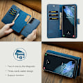 Pikkukuva 10 / 11: DG MING Samsung S24 2-in-1 magneetti lompakkokotelo - Sininen Blue