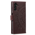 Pikkukuva 4 / 5: SKALO Samsung A55 5G Mandala lompakkokotelo - Ruskea Brown