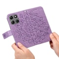 Pikkukuva 4 / 11: SKALO Motorola Moto G15 Power Mandala Lompakkokotelo - Violetti Purple