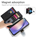 Miniatyrbillede 8 af 11: SKALO Samsung A26 5G 2-in-1 Magnet PU-Læder Ring Flip Cover - Sort Black