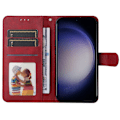 Miniatyrbillede 3 af 9: SKALO Samsung S24+ PU-læder Pungetui - Vælg farve Red